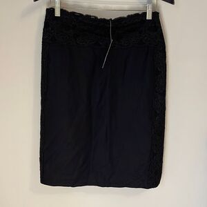 NWT I.N.C International Concepts‎ Skirt. Black w/lace. Size 6